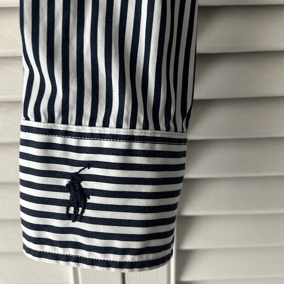Polo Ralph Lauren Women’s navy striped button down dress - Picture 3 of 3